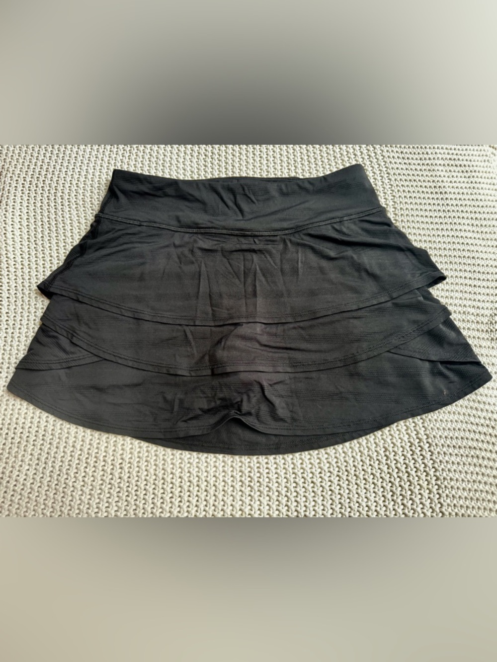 AthletaGirl Black Layered Mini Skirt